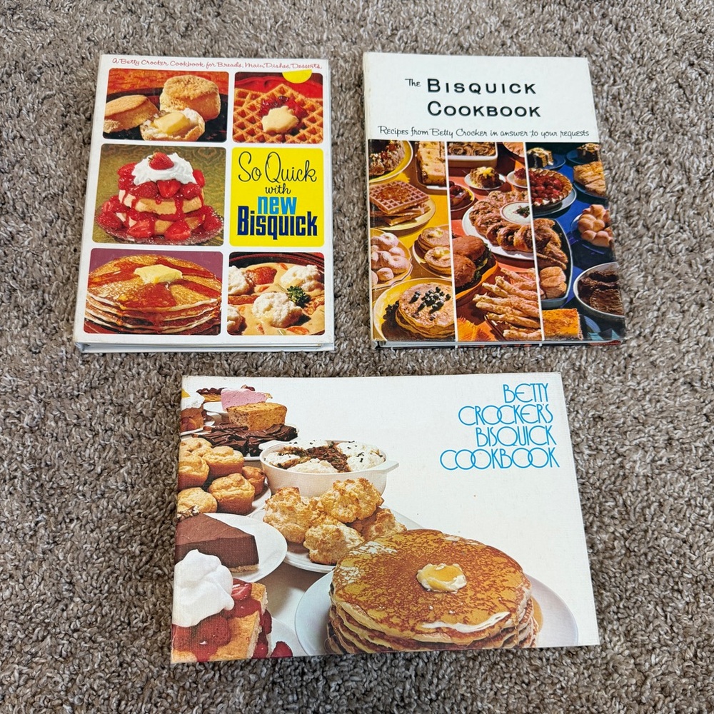 Betty Crocker Vintage Bisquick Cookbooks Lot of 3 1964 1967 1971 Small Spiral